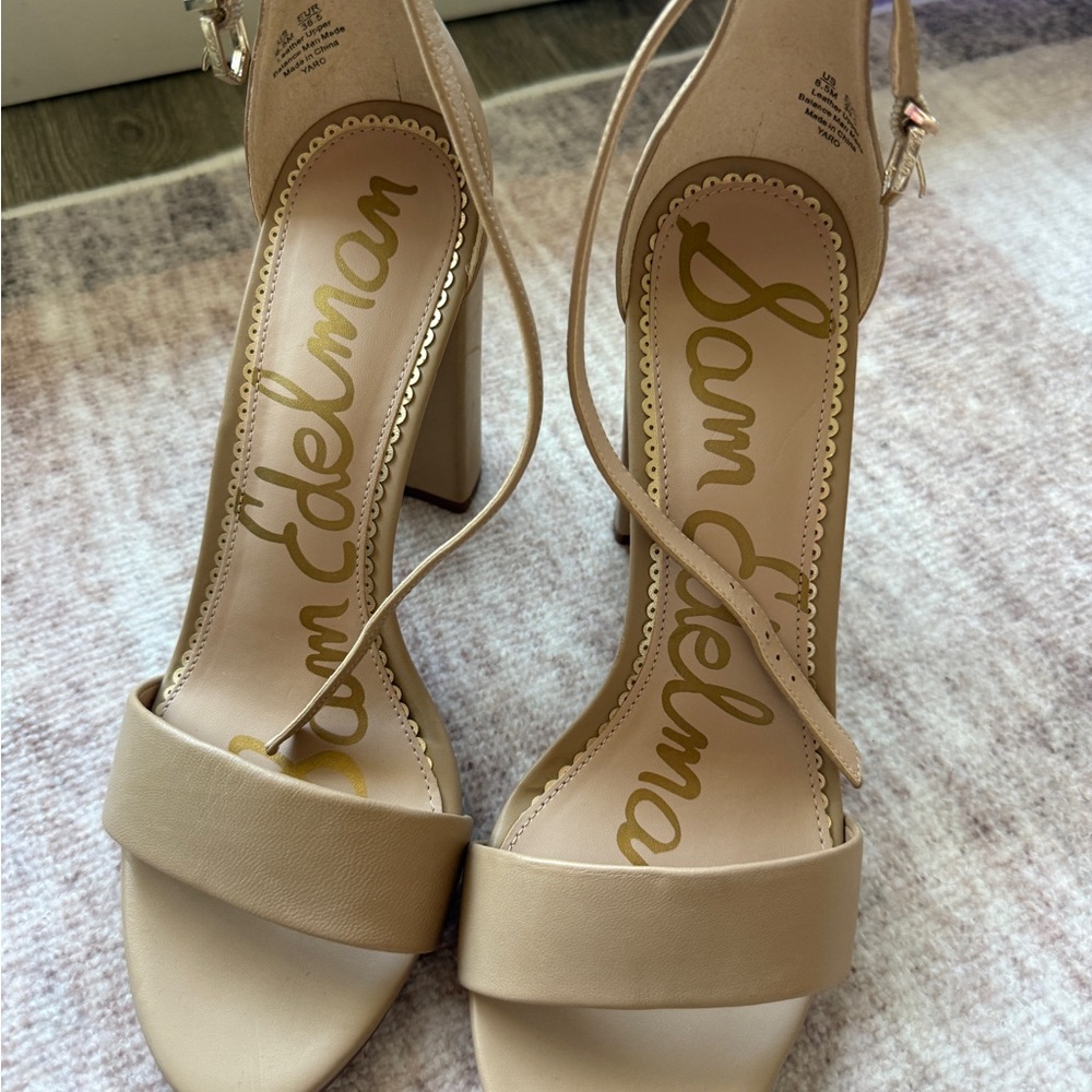 Sam Edelman Beige Strappy Heels